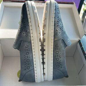 Italian made Stefania shoes, size 38. Size 8 US. with brand new Striped Box.